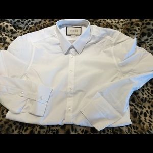 Authentic-Gucci Long Sleeve cotton Shirt
